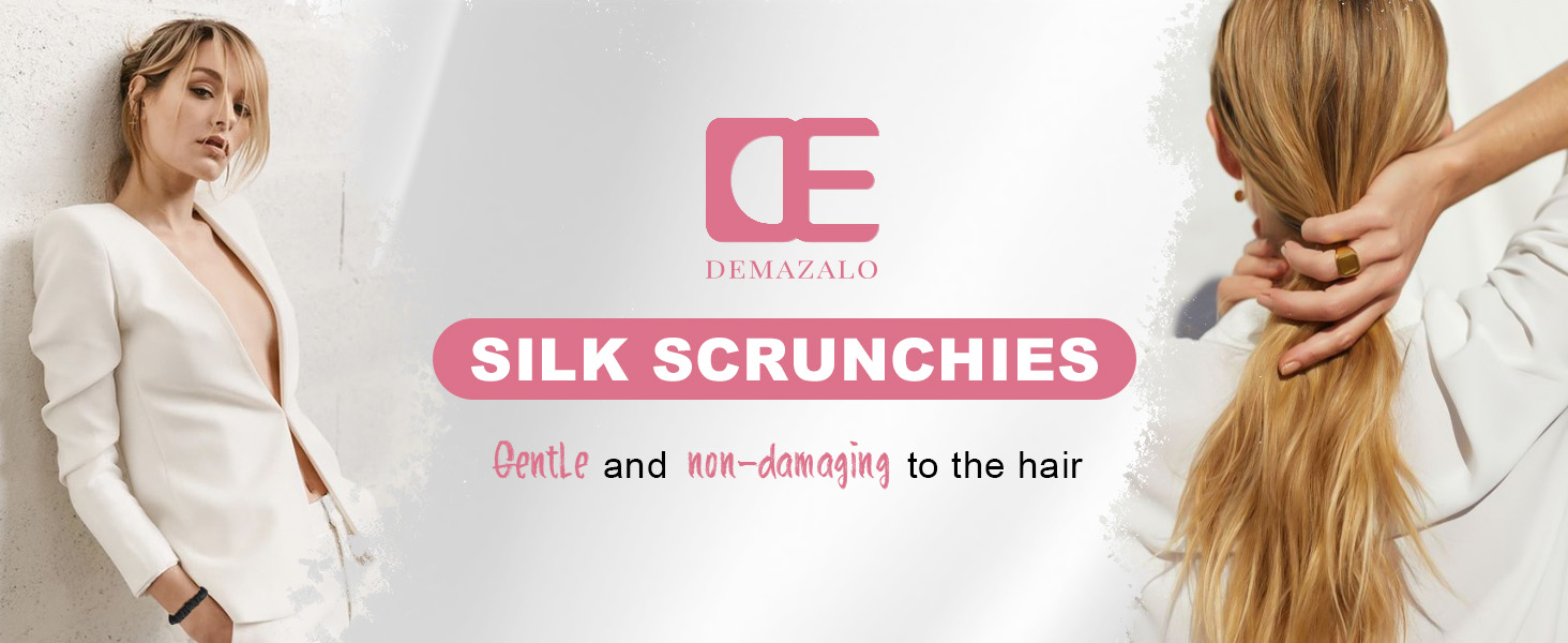 small silk hair ties