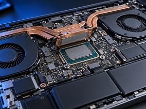 laptop motherboard cooling assembly close up