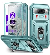 for Pixel 9 Pro XL Case with Camera Cover Slider, 2*Tempered Glass Screen Protectors,Build in 360...