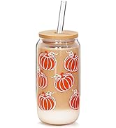 Fall Coffee Mug - Unique Autumn Decor & Iced Coffee Cup Fall Decor Pumpkin Mug with Pumpkin Decor...