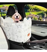 Cullaby Center Console Dog Car Seat for Small Dogs – Portable Puppy Booster Armrest Carseat, Anti...