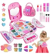 Topsolid Kids Makeup Kit With Mirror - Real Washable Makeup Set for Girls 5-8, Princess Toys Cosm...