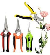 4 Pack Garden Pruning Shears Stainless Steel Clipper Kits, Handheld Garden Trimming Scissors with...