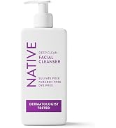 Native Deep Cleansing Facial Cleanser, for oily to combination skin, Sulfate Free, with Salicylic...