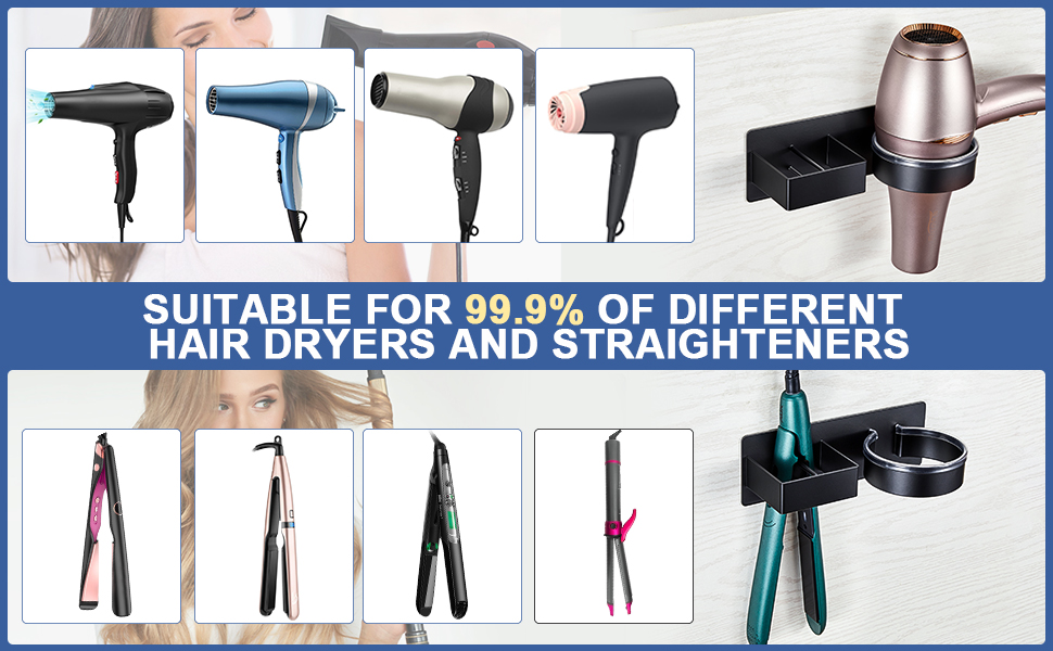 blow dryer wall mount adhesive blow dryer holder organizer