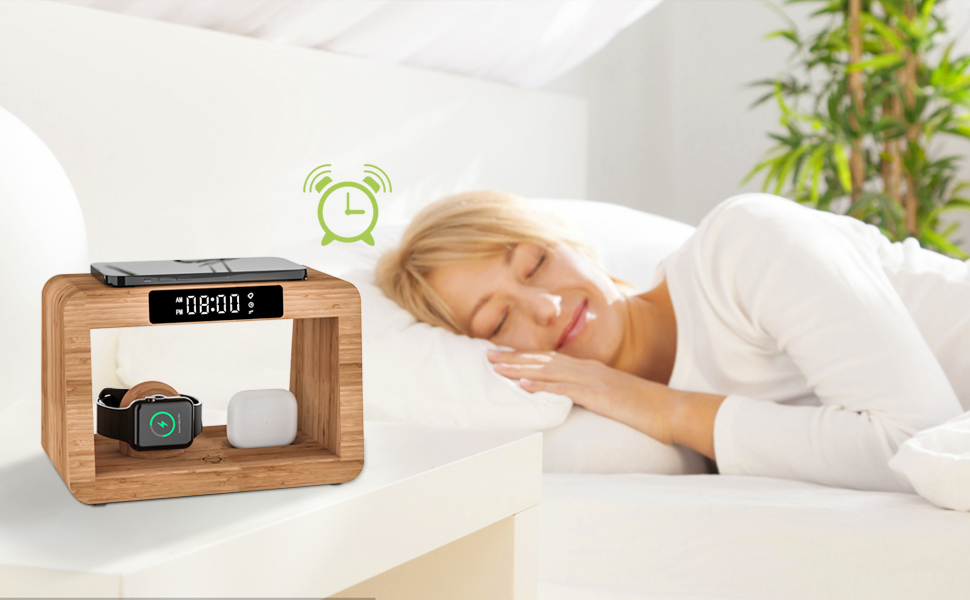 Bamboo wireless charging station 6955