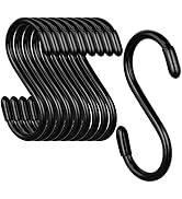 3 Inch Vinyl Coated S Hooks,S Hooks for Hanging Plants ,10 Pack Non Slip Heavy Duty S Hooks ,Smal...