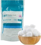 100Pcs White 0.8 Gram Cotton Ball with Self-Sealing Bag, Extra Large Absorbent Jumbo Cotton Balls...