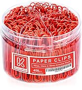 Kempshott Paper Clips Assorted Sizes Small, Medium and Large Paper Clips for Paperwork Ideal for ...