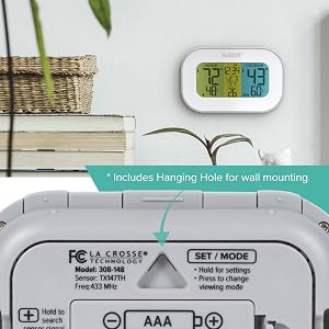 Lacrosse, la crosse, 308-148, weather, temperature, humidity, thermometer, wireless