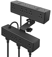 Desk Clamp Power Strip USB, VILONG Dual Layer Desktop Edge Power Strip, 20 AC Outlets PD 30W 4 US...