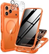seacosmo for iPhone 17 Pro Max Case, Full Body Bumper with Built-in Tempered Glass Privacy Screen...