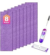 FIXSMITH Power Mop Pads Compatible with Swiffer Power Mop, 8 Pack Reusable PowerMop Refills for 1...