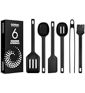Silicone Kitchen Utensils Set, Heat Resistant Cooking Utensil with Spoon, Scraper, Spatula, Basti...