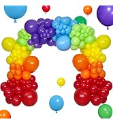 KAWKALSH Rainbow Balloon Arch Kit 111Pcs 18 12 5 Inch Latex Colorful Party Balloons Garland for B...