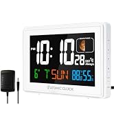 ComfyTune Digital Atomic Alarm Clocks for Bedrooms Battery Backup | Color Display, Self-Setting C...