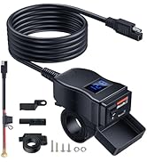 EXTRACTME Motorcycle USB Charger, Dual USB Type C PD & Quick Charge 3.0 Motorcycle Phone Charger ...