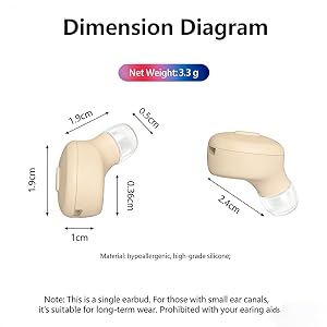 SYSFUN Single Bluetooth Wireless Earbud Mini Invisible in-Ear Wireless Bluetooth Headphone A+12