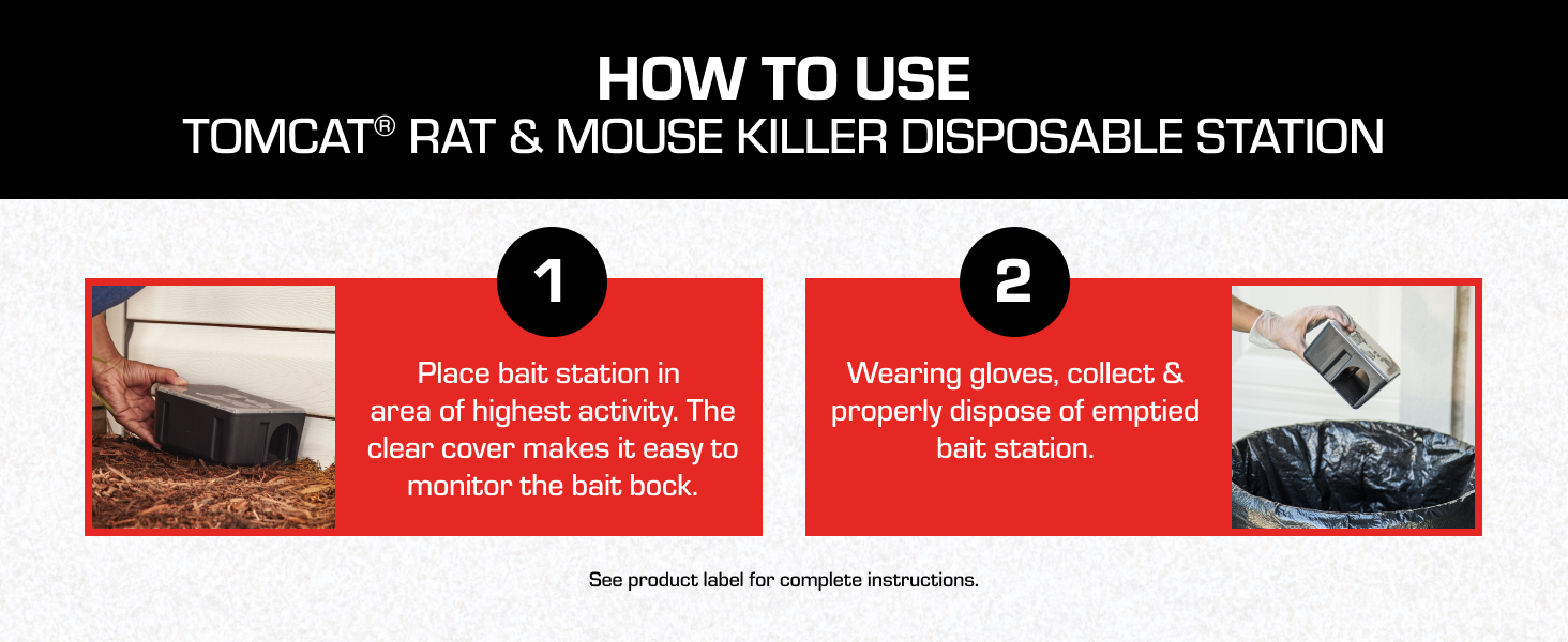 How to Use the Tomcat Rat & Mouse Killer Child & Dog Resistant Disposable Station.