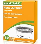 SMARTAKE Slow Cooker Liners, 13 × 21 Inches Disposable Cooking Bags, Easy Clean-Up Plastic Bags, ...