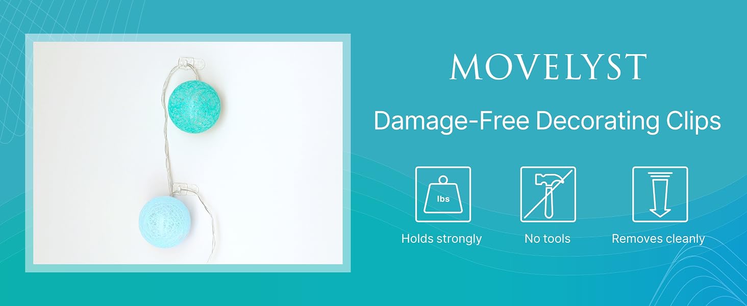Movelyst damage-free decorating clips
