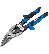 WISEPRO 10”/ 12” Aviation Snips (Straight/Left/Right), Compound Action Metal Cutter, Heavy Duty T...