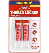 2 Pack Thread Lock Red 6mlx2, Threadlocker, High Strength, Thread Locker for Nuts, Bolts, Fastene...
