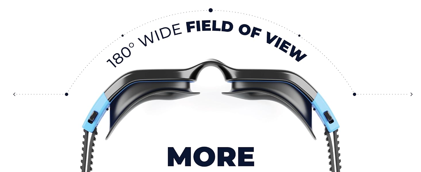 Top View of AQTIVAQUA Swimming Goggles with Wide Lens and Comfortable Fit