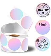 Joatuxul 3×3 Round Thermal Sticker Labels, Self-Adhesive 3 Inch Circle Thermal Labels, Multi-Purp...