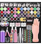 Practice Hand for Acrylic Nail Kit Professional Acrylic Set ,Nail Hand Practice Acrylic Nail Powd...