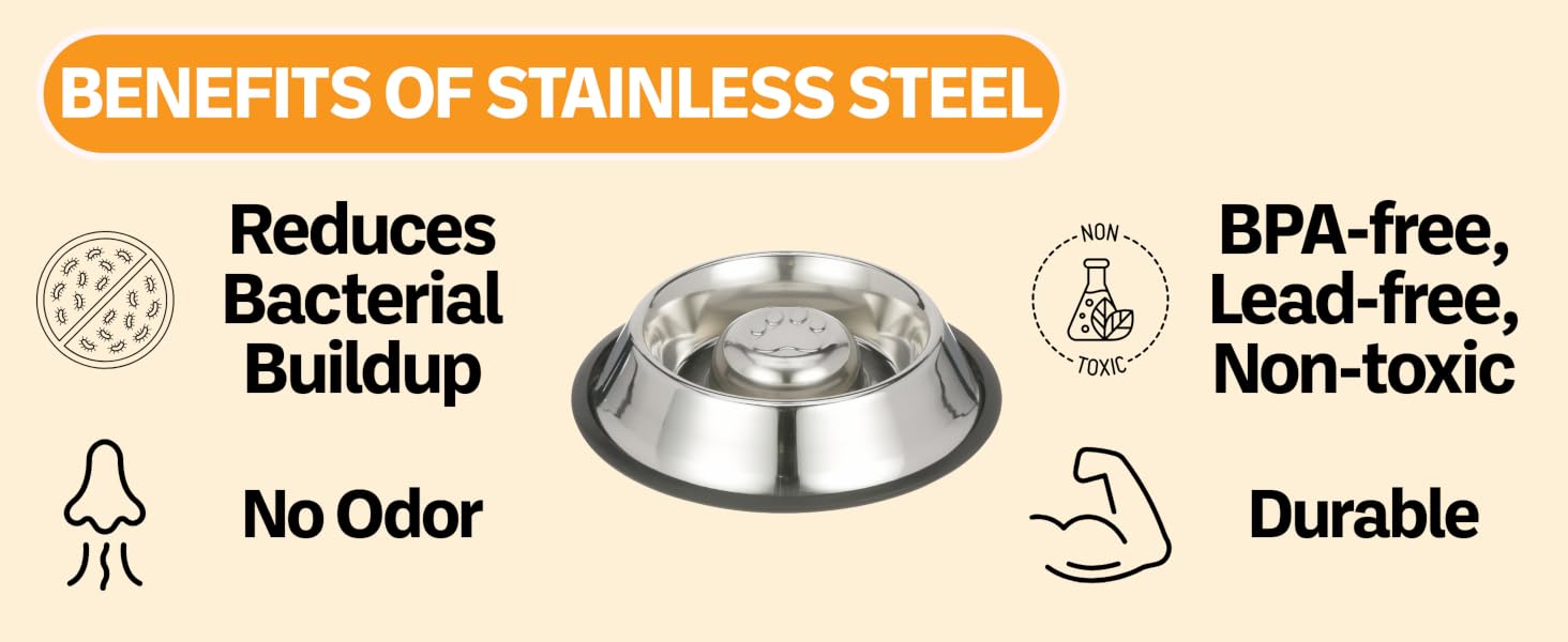 Benefits of stainless steel pet bowls