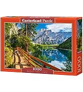 CASTORLAND 1000 Piece Jigsaw Puzzle, Braies Lake, Italy, Landscape Puzzle of Italy with Mountains