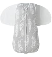 Nest Designs Swaddle Sleep Bag | Baby Sleep Sack with Detachable Swaddle Wings | 0.25 TOG - Feath...