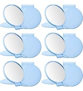 Jetec 12 Pieces Compact Mirrors Gifts Bulk,Blue | Small Pocket Mirrors, Mini Portable Folding Mak...