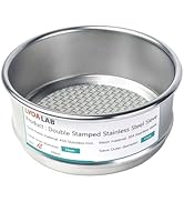LVDALAB 304 Stainless Steel Mesh Lab Sieve, 12 Mesh (1.7mm) Aperture Test Sieve, 4inch(10cm) Econ...