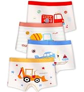 SkiBeaut Toddler Boy Boxer Briefs 2 or 4 Pairs of Little Kids Underwears Soft Cotton Potty Traini...