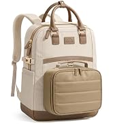 MATEIN HER Lunch Box Backpack for Women, 15.6 Inch Work Laptop Backpack | Ice Pack, Detachable Lu...