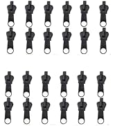 24Pcs Black Fix Zip Puller, Zip Slider Repair Instant Kit, Instant Zipper Set, Fix Zipper Removab...