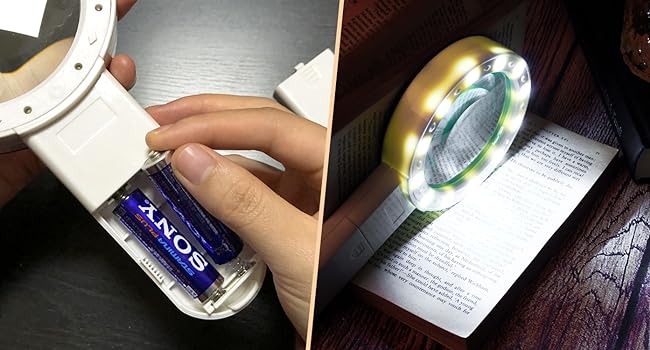 magnifying glass with light