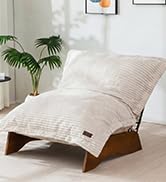 MAXYOYO Adjustable Living Room Chair, Convertible Bean Bag Chair & Recliner with Frame, Removable...