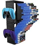 SIKEMAY Game Storage Tower for PS5/ PS4/ Xbox Series S & X/Xbox, Universal Video Games Discs Orga...