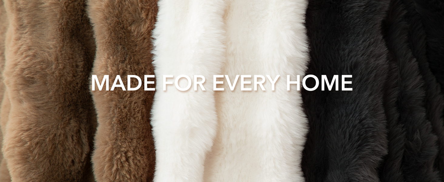 Faux Rabbit Fur Bubble Heated Blanket