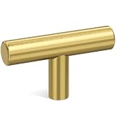 Goldenwarm 10 Pack Gold Cabinet Knobs Brushed Brass Cabinet Knobs, 2Inch | Gold Dresser Hardware,...