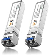 2 Pack 10GBase-LR SFP+ Transceiver, 10G 1310nm LC Single-Mode SMF Optical Module 10km, 10Gb Fiber...