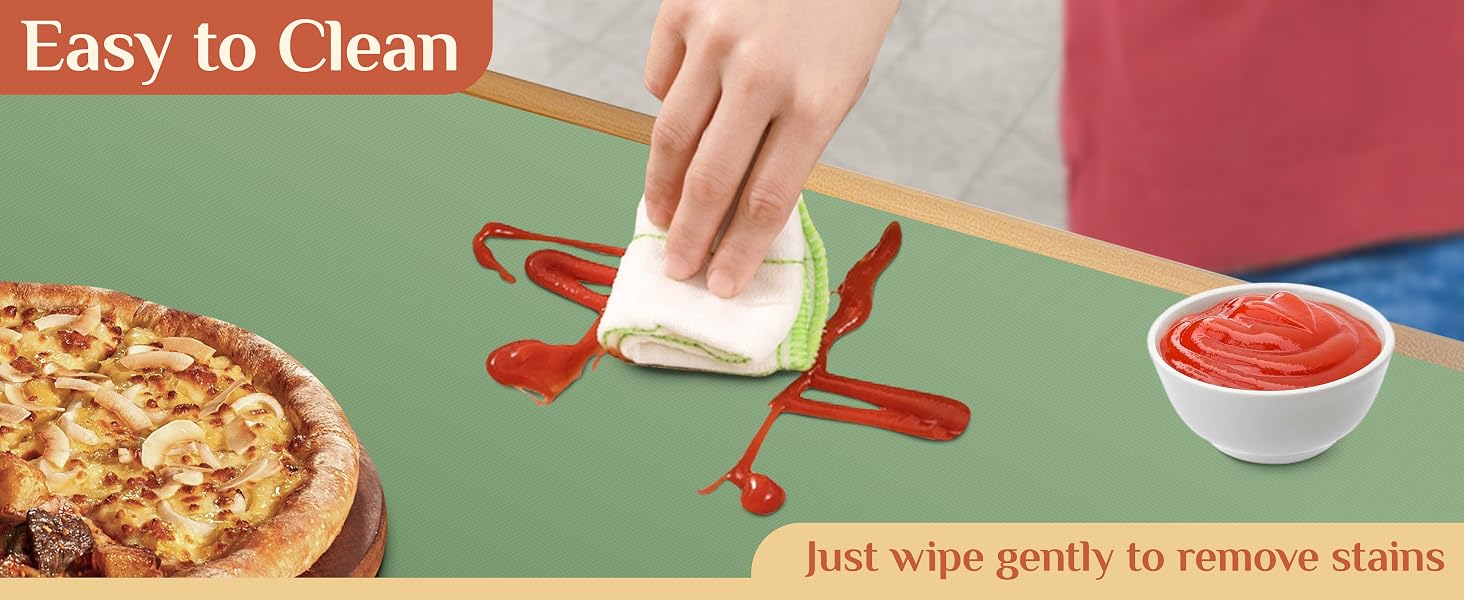 Just wipe gently to remove stains
