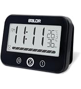 Waterproof Timer and Clock, Digital Wall Hanging Clock for Shower, Large Display Bathroom Clock w...