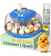 OtterVerz 11 Egg Incubators for Hatching 18-36 Chicken/Quail/Turkey Eggs, 360° View Poultry Incub...
