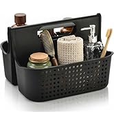 Haundry Portable Shower Caddy Basket, 2 Compartments Plastic Cleaning Caddy Organizer, Large Stor...