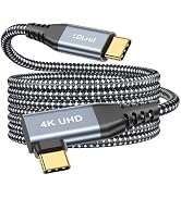 LDLrui USB C Monitor Cable, 4K 60HZ Display, Right Angle 6FT, 2Pack, 20Gbps Data Transfer, 100W C...
