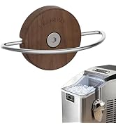 Rich&Ray Magnetic Ice Maker Scoop Holder, Walnut Wood Ice Scoop Holder for Kitchen Freezer and Re...